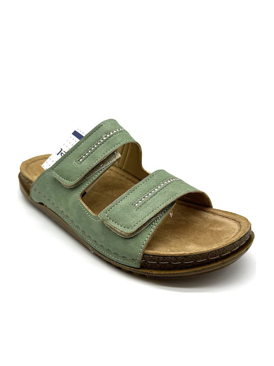 Flache Sandalen für Damen Anatomisch in Grün Farbe
