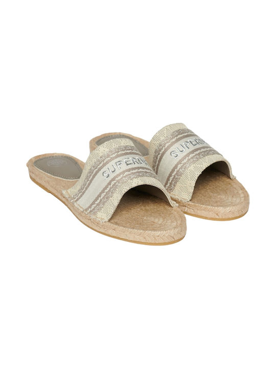 Superdry Slides σε Μπεζ Χρώμα