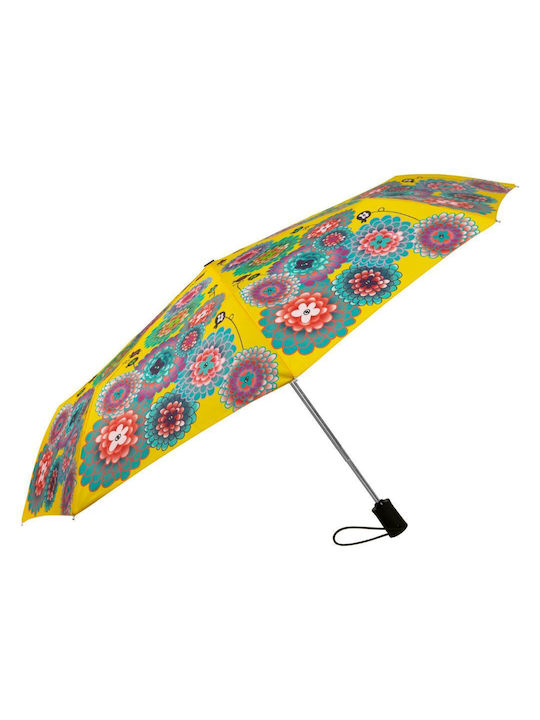 Pylones Windproof Automatic Umbrella Compact Yellow