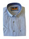 Cu mânecă scurtă Bumbac Cămașă Carou Plaid Blue