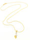 Gold Bicolor Women's Pendant K18 Metrongold Diamonds Chain K14 Code 107245