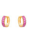 Elle Pink Hoop Earrings