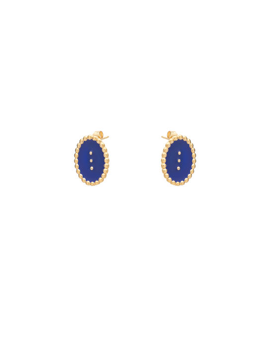 Earrings Stud Three Wishes Blue