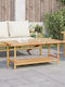 Sitting Room Outdoor Free Standing Bamboo Table Natural 110x55x45cm