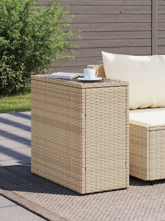 Tisch für kleine Außenbereiche Stabil Beige 58x27.5x55cm