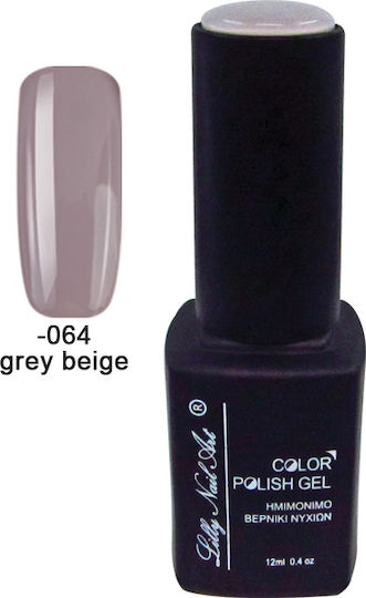 Semi-permanenter Drei-Phasen-Gel-Nagellack 12ml Grau Beige 40504008-064