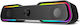 Sven 450 Ασύρματα Ηχεία Υπολογιστή 2.0 με RGB Φωτισμό και Bluetooth Ισχύος 10W Μαύρα