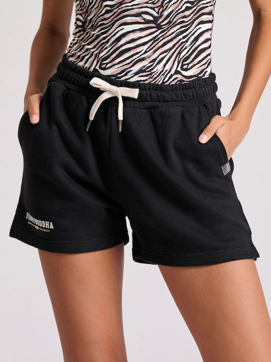 Funky Buddha Women's Sporty Shorts Black