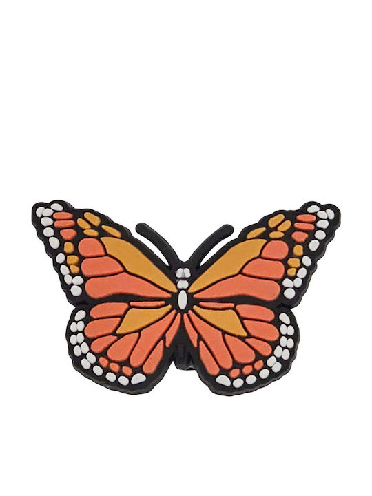 Decorative Shoe Charm Butterfly Orange 90005_O-Butterfly