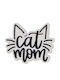 Διακοσμητικό Charm Παπουτσιού Cat Mom Λευκό