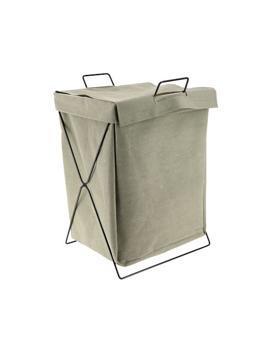 Spitishop Laundry Basket Fabric with Cap 35x30x53cm Green
