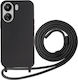 Redmi 13c Back Cover Silicone with Strap Black (Xiaomi Redmi 13C)