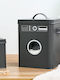 Zeller Metallic Storage Box with Lid Gray 18x15.5x23cm 1pcs