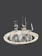 La Vista Wedding Carafe Set with Wine Glass made of Metal Silver 2pcs