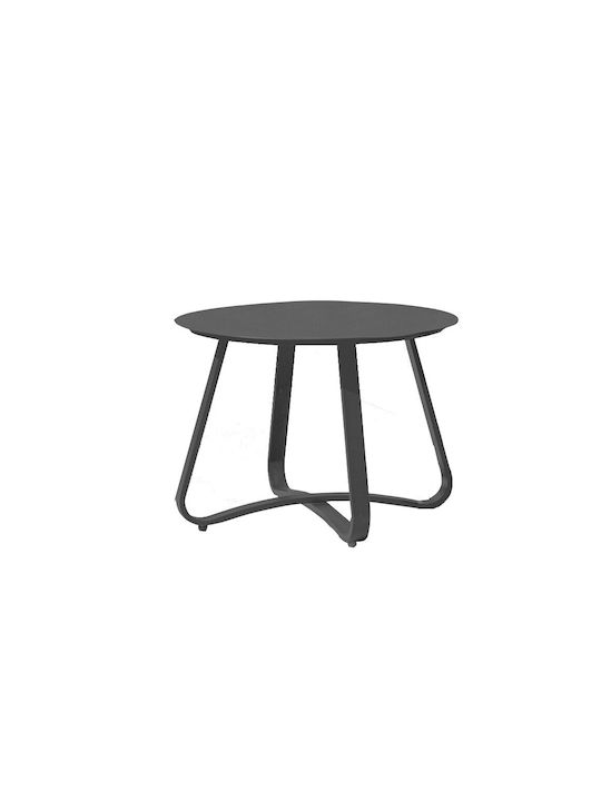 Round Side Table Aluminium L50xW50xH45cm