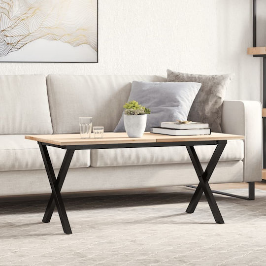 vidaXL Βάση Τραπεζιού Μεταλλική Μαύρη 70x30x43cm 2τμχ