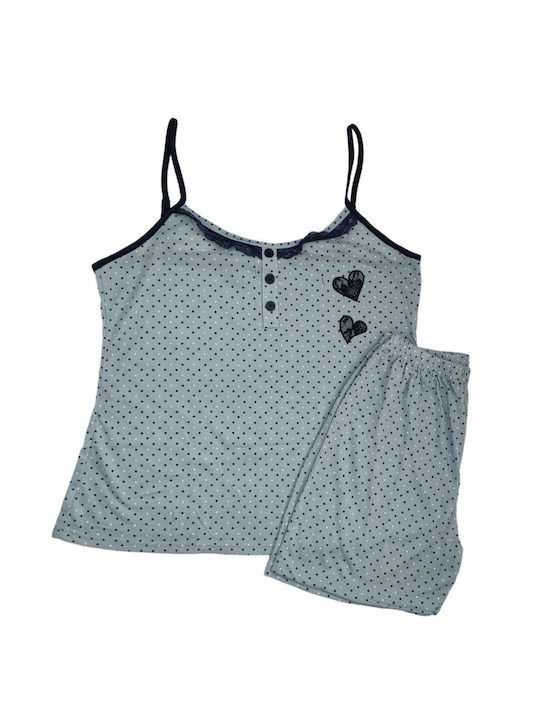 Lovelx Homewear De vară Set Pijamale pentru Femei De bumbac blue