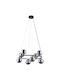 TK Lighting Κρεμαστό Φωτιστικό Μαύρο για 8 Λαμπτήρες G9 62x62x140εκ.