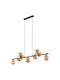 TK Lighting Estera Κρεμαστό Φωτιστικό Καφέ LED Ράγα 116εκ.