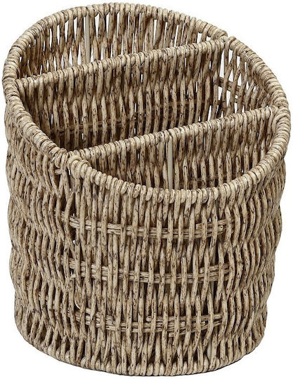 Espiel Decorative Basket Wicker Beige 15.5x15.5x16cm