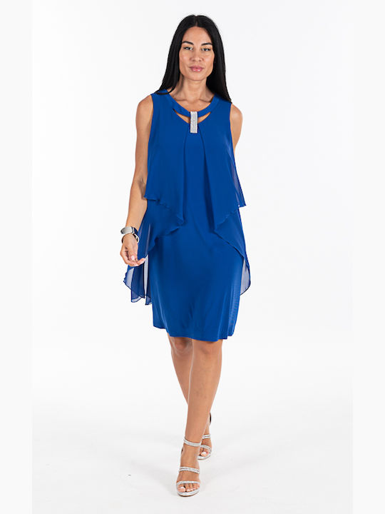 Rodonna Midi Dress for Wedding / Baptism Blue