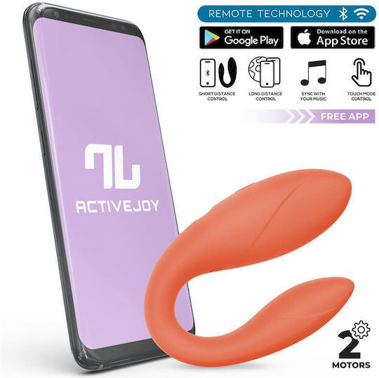 Mini Vibrator für Paare mit Fernbedienung 7cm Orange
