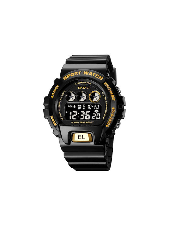 Skmei Digital Watch Chronograph Battery with Metal Bracelet Gold