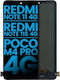 Screen Note with Touch Mechanism and Frame for Redmi Note 11, Note 11S, Note 12s, POCO M4 PRO (Black)
