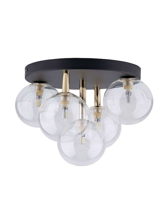 TK Lighting Πλαφονιέρα Οροφής 35εκ. Μαύρη με Ντουί G9