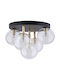 TK Lighting Πλαφονιέρα Οροφής 35εκ. Μαύρη με Ντουί G9