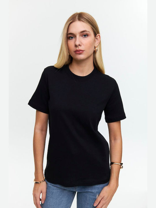 Basic Damen T-Shirt Black