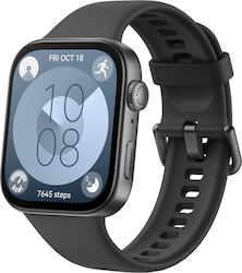 Huawei Watch Fit 3 Aluminium 43mm Αδιάβροχο με Παλμογράφο (Μαύρο)