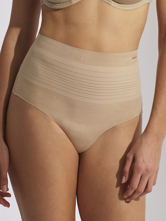 Selmark Hochtailliert Damen Zeichenfolge Beige