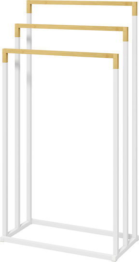 Kleankin Single Wall-Mounted Bathroom Rail ​45x22.5cm White
