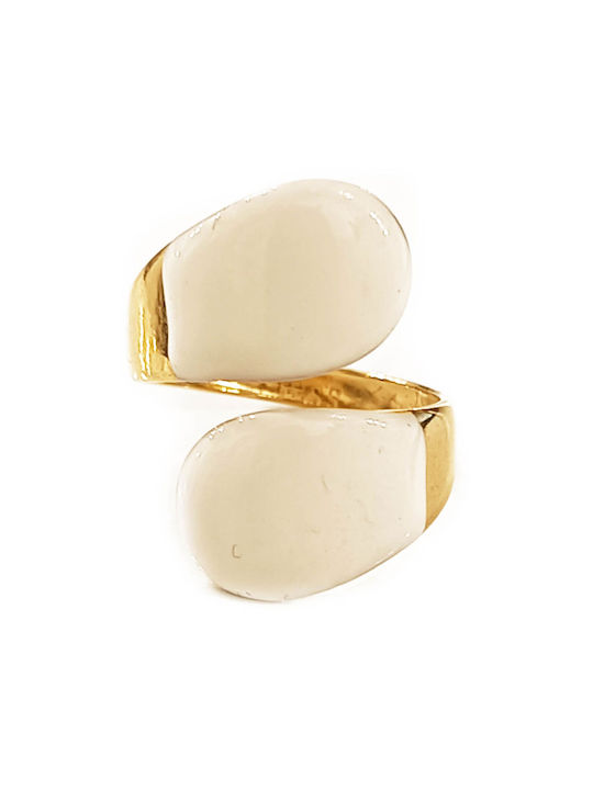 Women's Ring Gold White Stone Baria