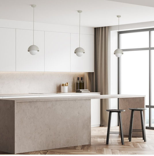 TK Lighting Pendant Light Beige with Socket G9 17x150cm