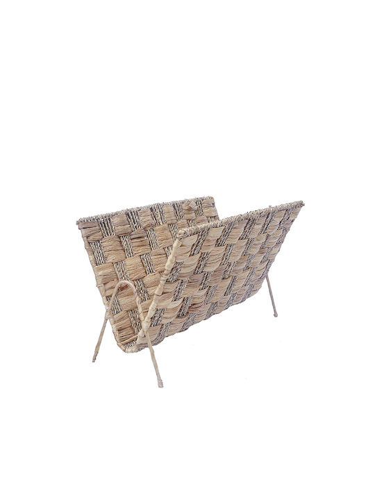 Zaros PU Magazine Rack Beige 30x24x47cm