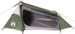 vidaXL Camping Tent Tunnel Green for 2 People 222x140x85cm