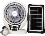 Ventilator solar reîncărcabil Powerbank cu o lampă și cablu de alimentare Gd-8027