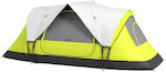 Outsunny Σκηνή Camping Πράσινη με Διπλό Πανί 3 Εποχών για 4 Άτομα 450x215x180εκ.
