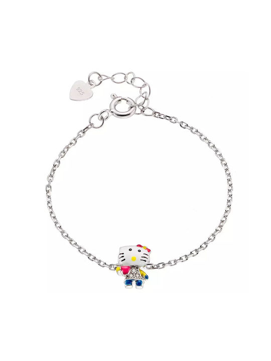 Oxzen versilbertes Hello Kitty Kinderarmband