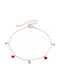 Oxzen Silber Kinderarmband Rosa Gold Herzen