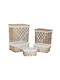 Home Esprit Coș de rufe Wicker 47x35x55cm Alb