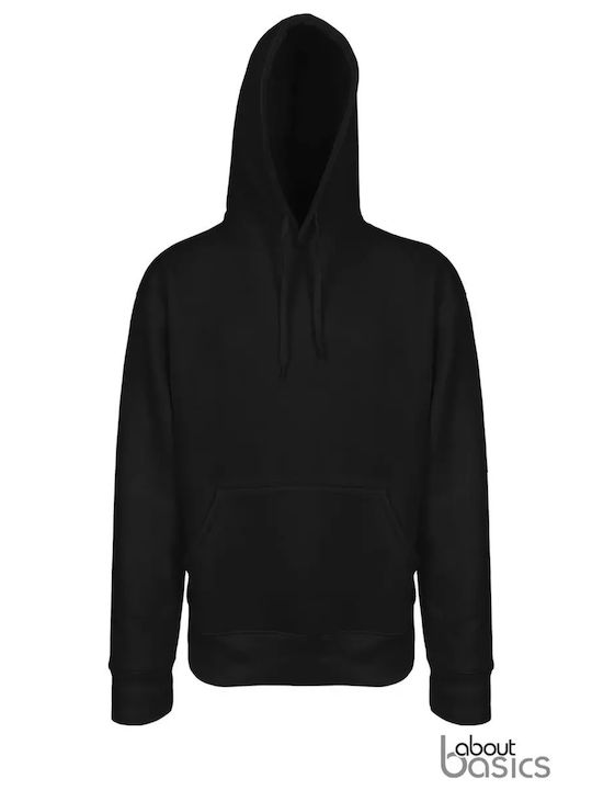About Basics Ανδρικό Διαφημιστικό Φούτερ Μακρυμάνικο Black