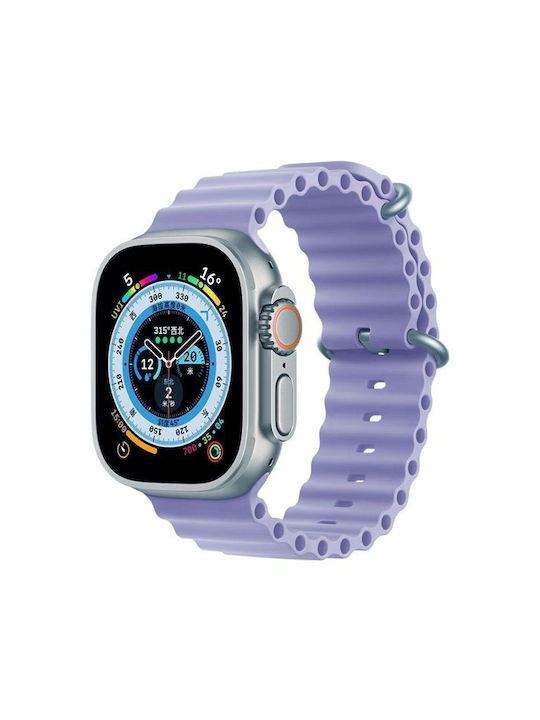 Λουράκι Σιλικόνης Μωβ (Apple Watch 42/44/45mm/Ultra 49mm)
