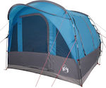 vidaXL Camping Tent Tunnel Blue for 3 People 400x260x205cm