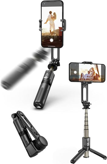 Techsuit Selfie Stick με Bluetooth / Τηλεχειριστήριο Μαύρο