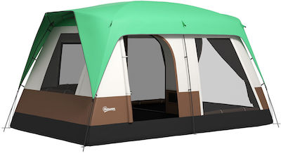 Outsunny Σκηνή Camping Πράσινη 4 Εποχών για 4 Άτομα 490x305x225εκ.