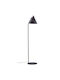 TK Lighting Подова Лампа В143xД30см. с Цокъл за Крушка E27 Черен