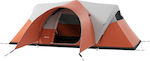 Outsunny Campingzelt Orange 4 Jahreszeiten für 6 Personen 550x300x198cm